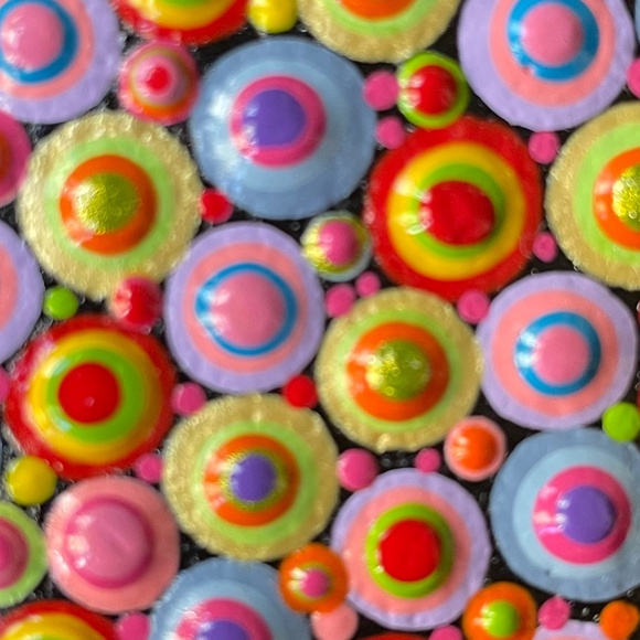 Vibrant Dot Art hand painted smooth river stones - set of 2 - Picture 7 of 8